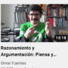 Razonamiento y argumentación – Omar Fuentes